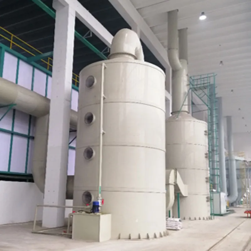 Скруббер для очистки кислотного тумана – последовательное соединение двух башен