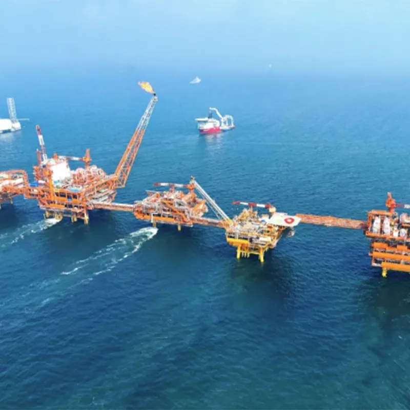 Годовая добыча газа на первом в Бохайском море месторождении с запасами в 100 миллиардов кубометров превысила 400 миллионов кубометров!