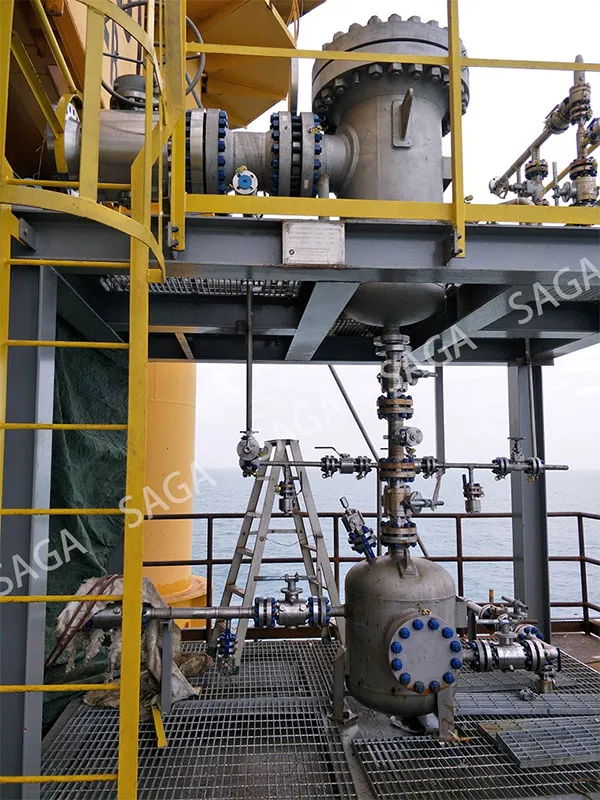 Удаление песка перед поступлением природного газа в компрессор