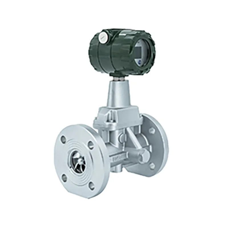 Вихревой расходомер с предварительной закруткой потока 