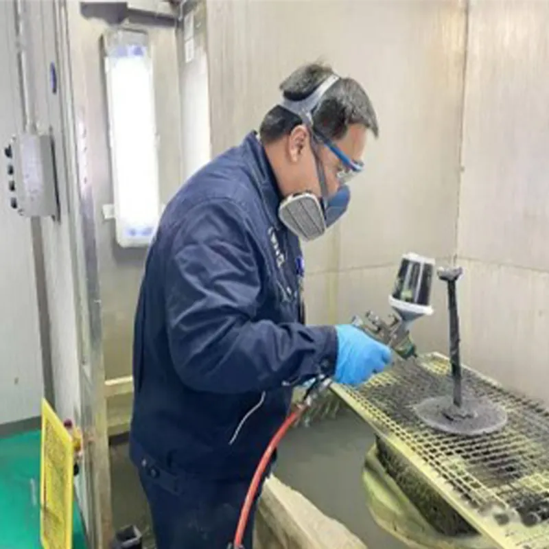 Электроосаждение, напыление порошковой краской, печная сушка эмали