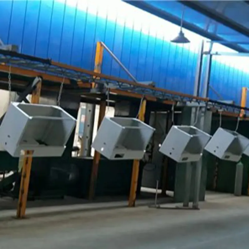 Электроосаждение, напыление порошковой краской, печная сушка эмали