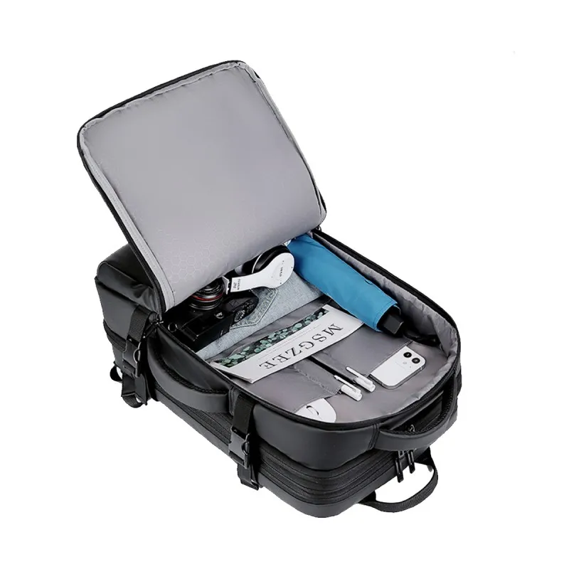 Рюкзак Komers 3730 для ноутбука | Расширяемый деловой рюкзак, вместительный мужской рюкзак для командировок и коротких путешествий