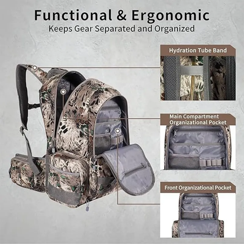 Завод Godspeed для наружной тактической охоты рюкзак сжатый склад 800D антифрикционная ткань грудная клетка двойная система регулировки камуфляж зеленый / серый оптом