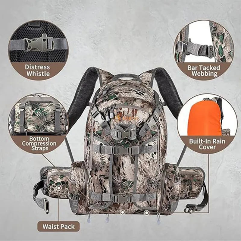 Завод Godspeed для наружной тактической охоты рюкзак сжатый склад 800D антифрикционная ткань грудная клетка двойная система регулировки камуфляж зеленый / серый оптом