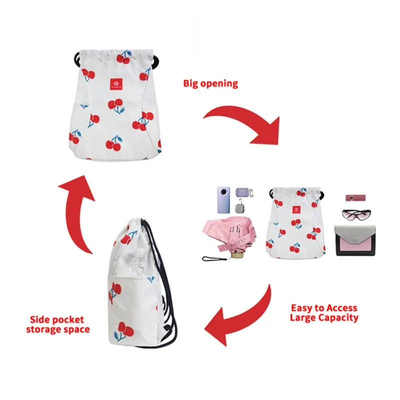 Godspeed 7540426 Складная износостойкая вместительная однокомпонентная стяжная сумка. Запасной походный рюкзак, водонепроницаемый и портативный. Идеально подходит для шопинга, путешествий и в качестве дополнительной переносной сумки.