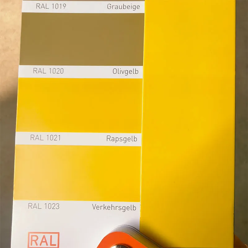 Порошковая краскадля распыления напыления Транспортный жёлтый 1023