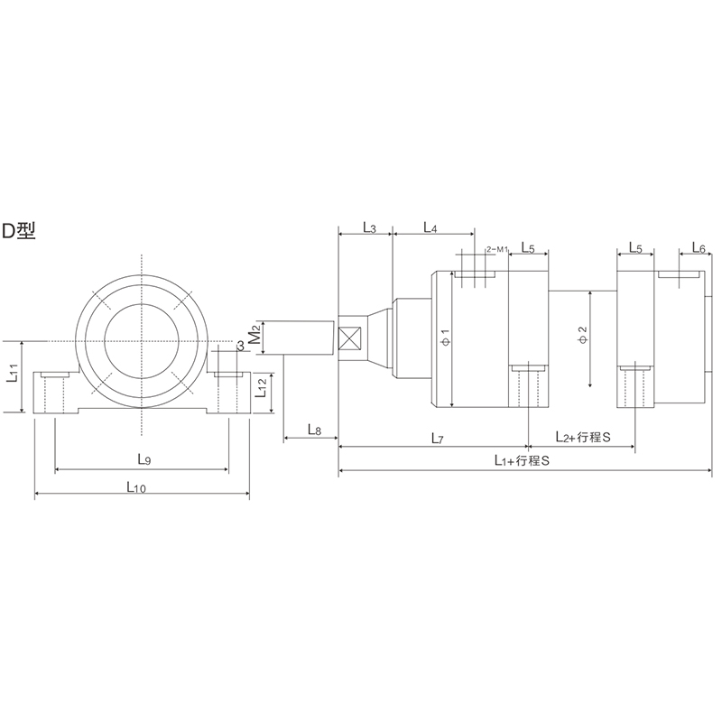 Гидроцилиндр типа YG-D