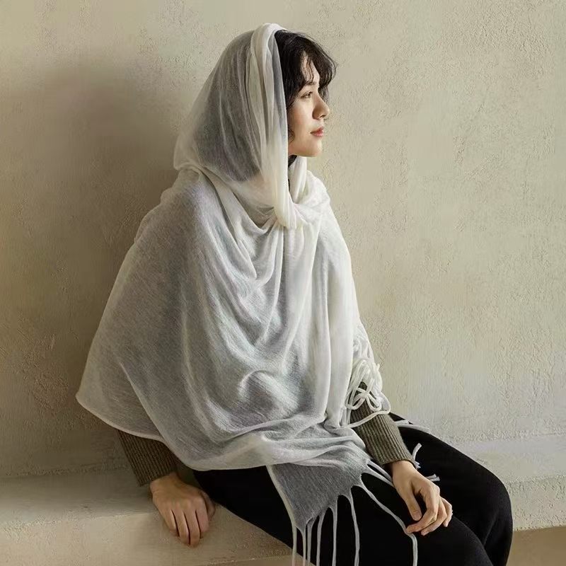 Новые модели шарфа из водорастворимого кашемира 120 штрихов на весну-лето