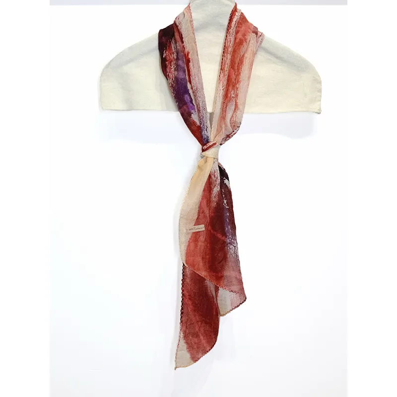 Эскиз шарфа с кашемировой окантовкой