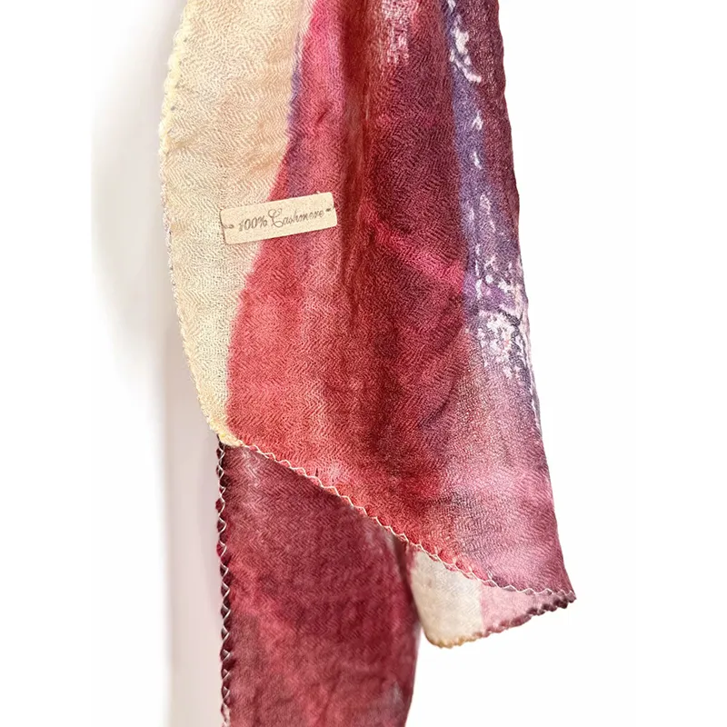 Эскиз шарфа с кашемировой окантовкой