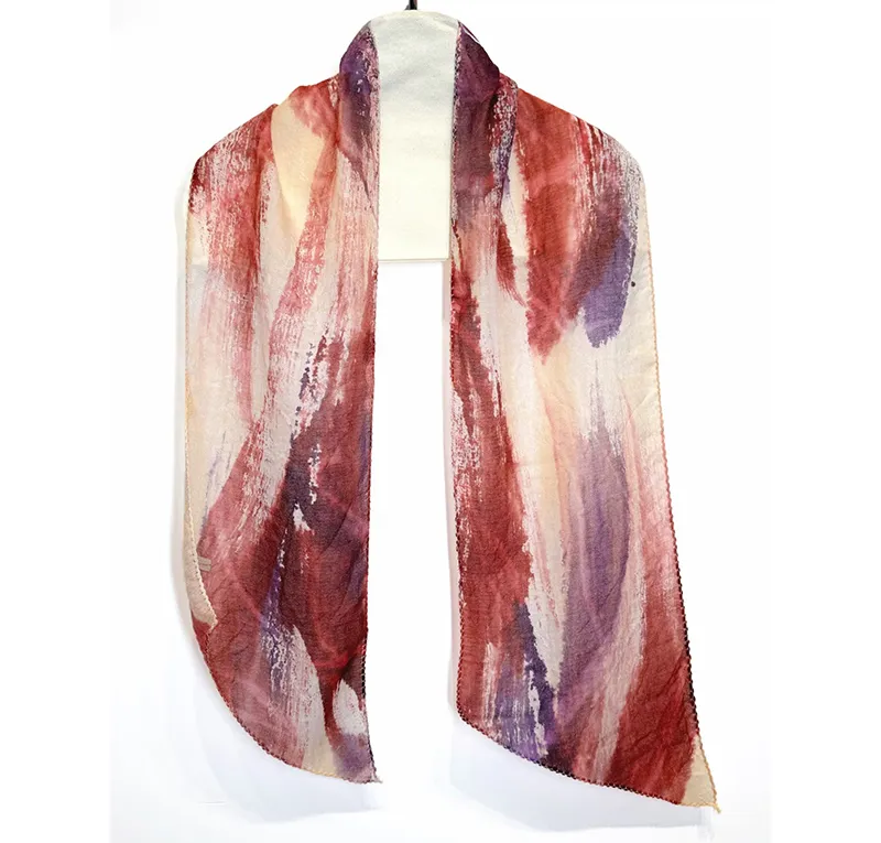 Эскиз шарфа с кашемировой окантовкой