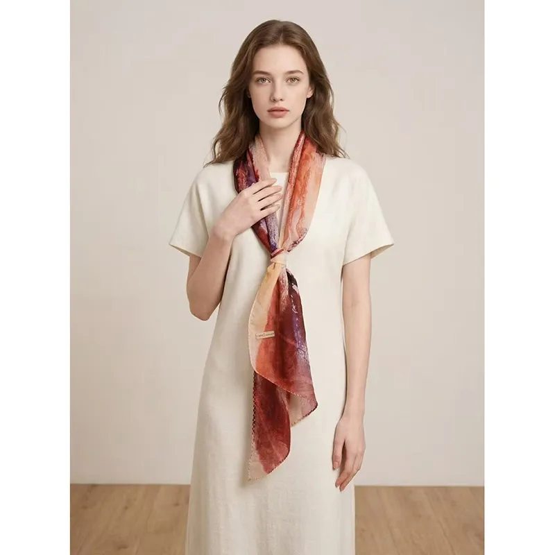 Эскиз шарфа с кашемировой окантовкой