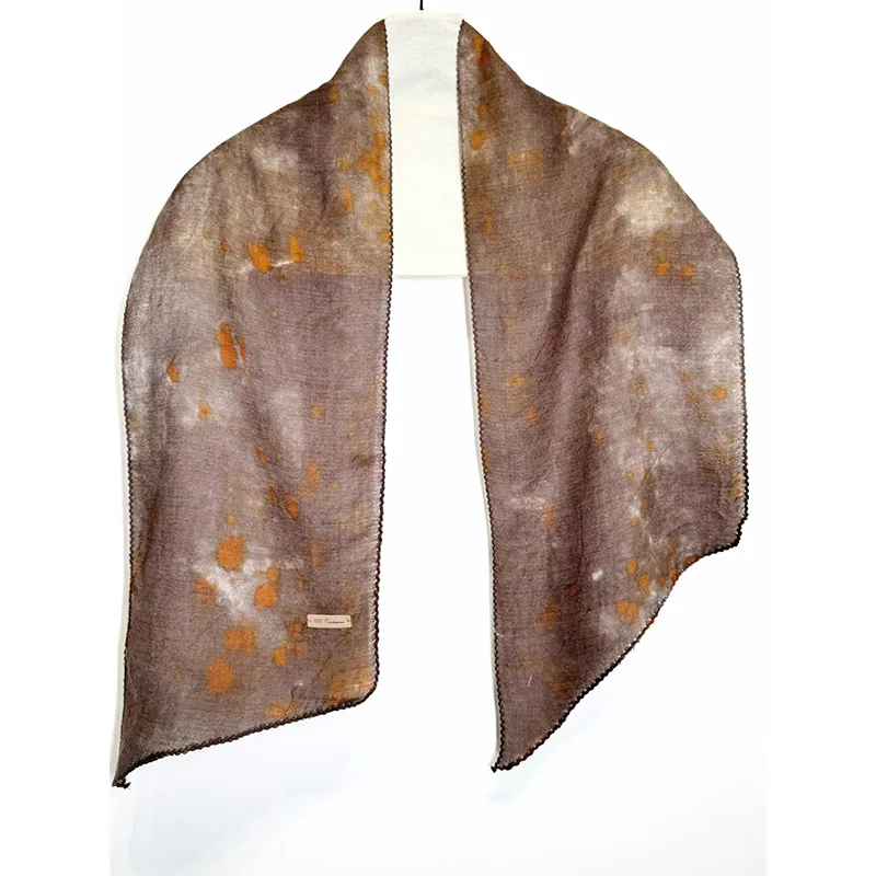 Эскиз шарфа с кашемировой окантовкой