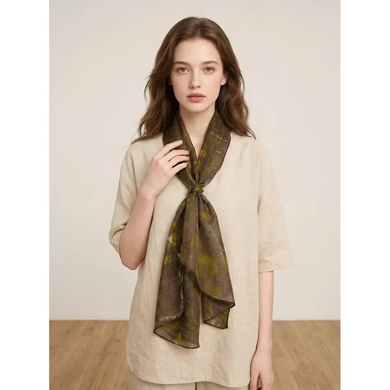 Эскиз шарфа с кашемировой окантовкой