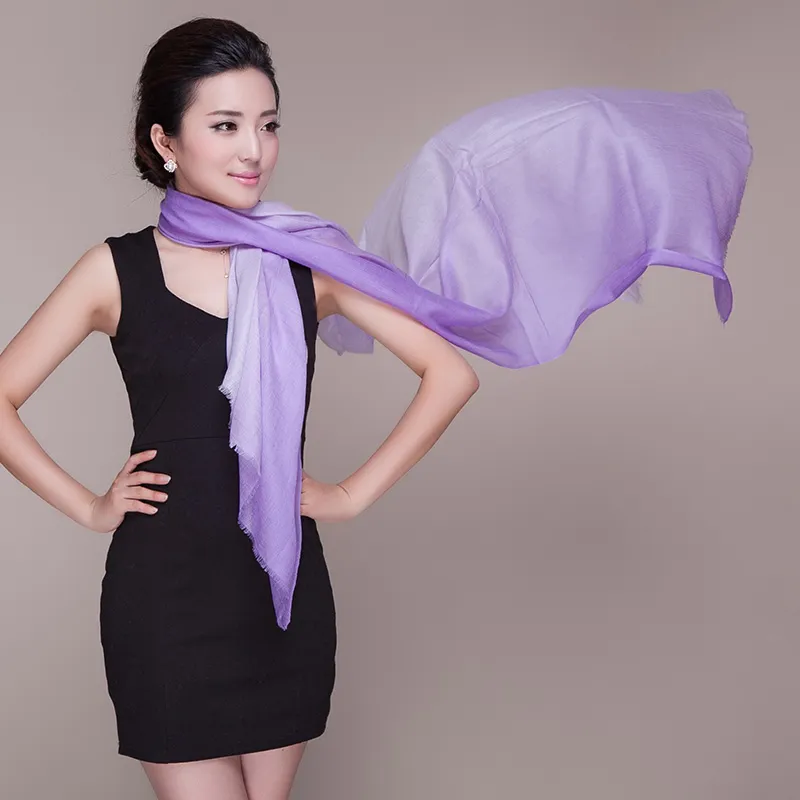 Женская шаль — водорастворимая, женская, кашемировая, однотонная, многофункциональная, осенне-зимняя, утепленная, модная, универсальная, облегченная, градиентная