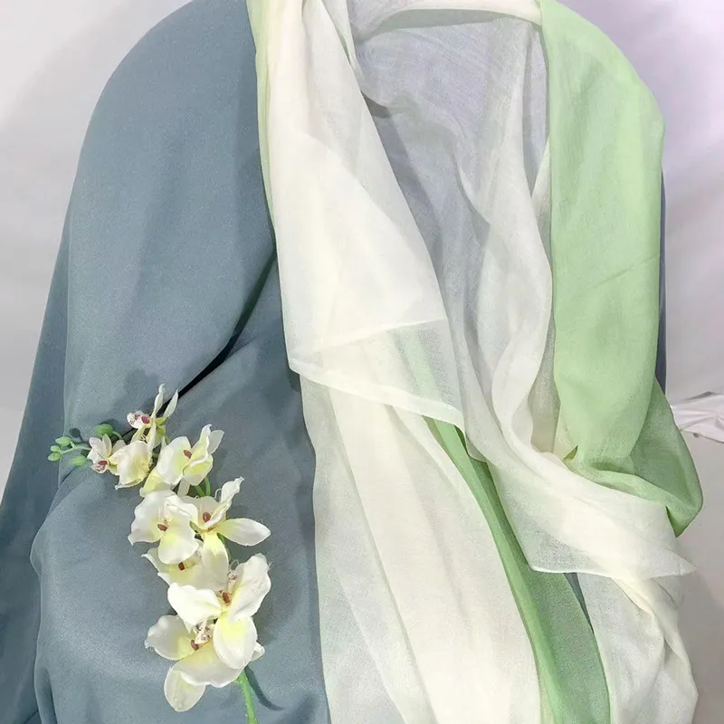 Женская шаль — водорастворимая, женская, кашемировая, однотонная, многофункциональная, осенне-зимняя, утепленная, модная, универсальная, облегченная, градиентная