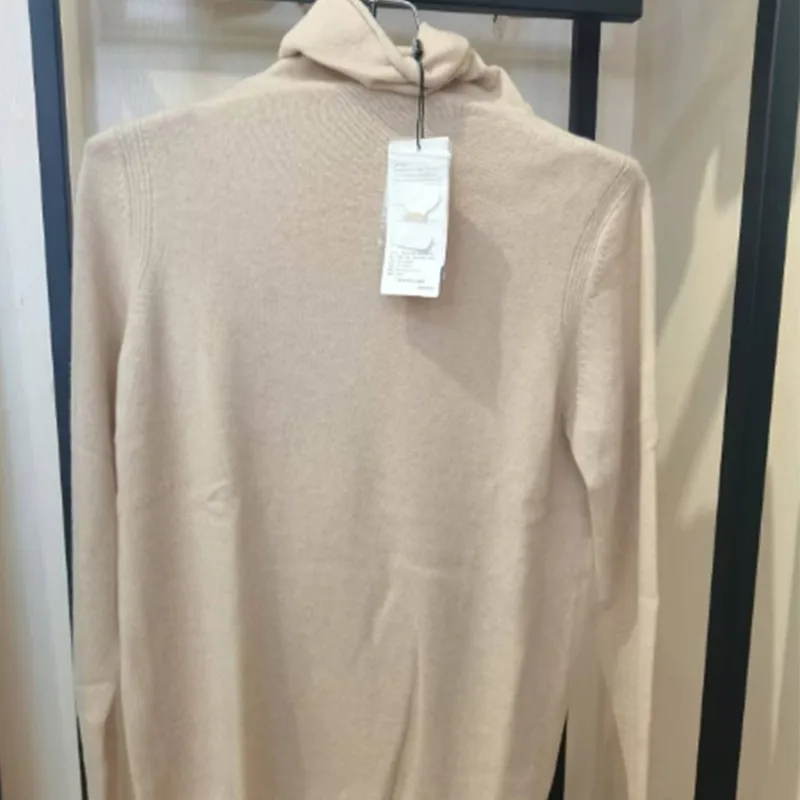 Женский кашемировый свитер — 100% кашемир, стойка-хомутик, высокий воротник, трикотаж, свитер, нижняя блуза 18204