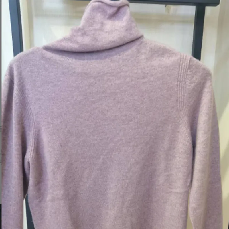Женский кашемировый свитер — 100% кашемир, стойка-хомутик, высокий воротник, трикотаж, свитер, нижняя блуза 18204
