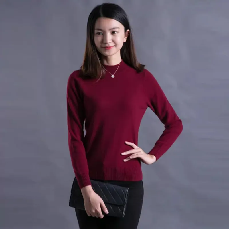 Женский кашемировый свитер — полувысокий воротник, джемпер, трикотаж, пуловер 11684