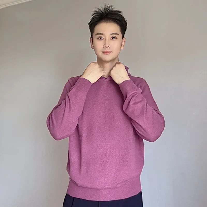 Мужской кашемировый свитер — 100% кашемир, бейсболка, свитер с ворсом 20140