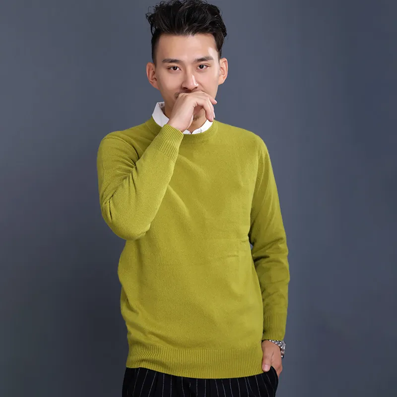 Мужской кашемировый свитер — 100% кашемир, круглый вырез, джемпер, трикотаж, кофта 11227