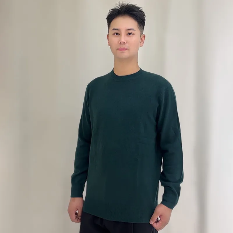 Мужской кашемировый свитер — 100% кашемир, круглый вырез, джемпер, трикотаж, кофта 18010