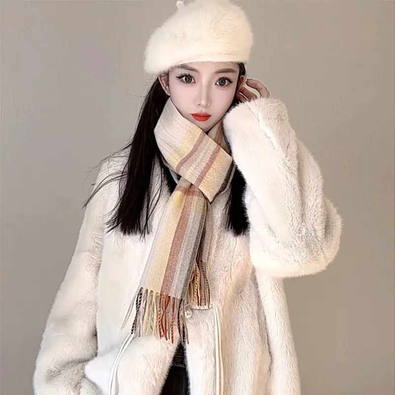 Шарф — 100% кашемир, новый, утепленный 24007