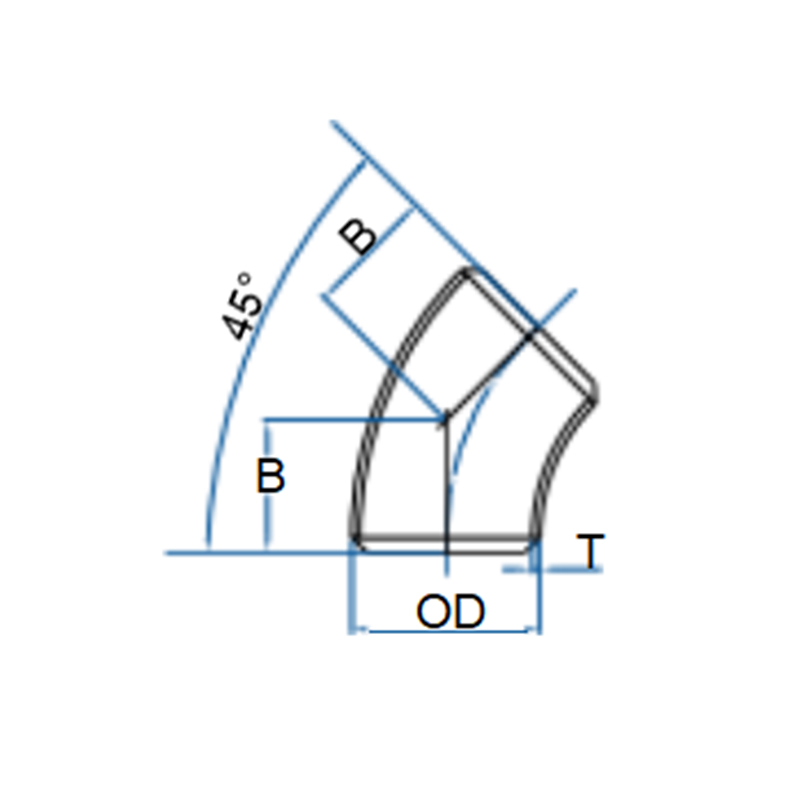 Отвод 90° / 45° для ручной сварки (по китайским стандартам GB/T 12459 / GB/T-A Pipe)