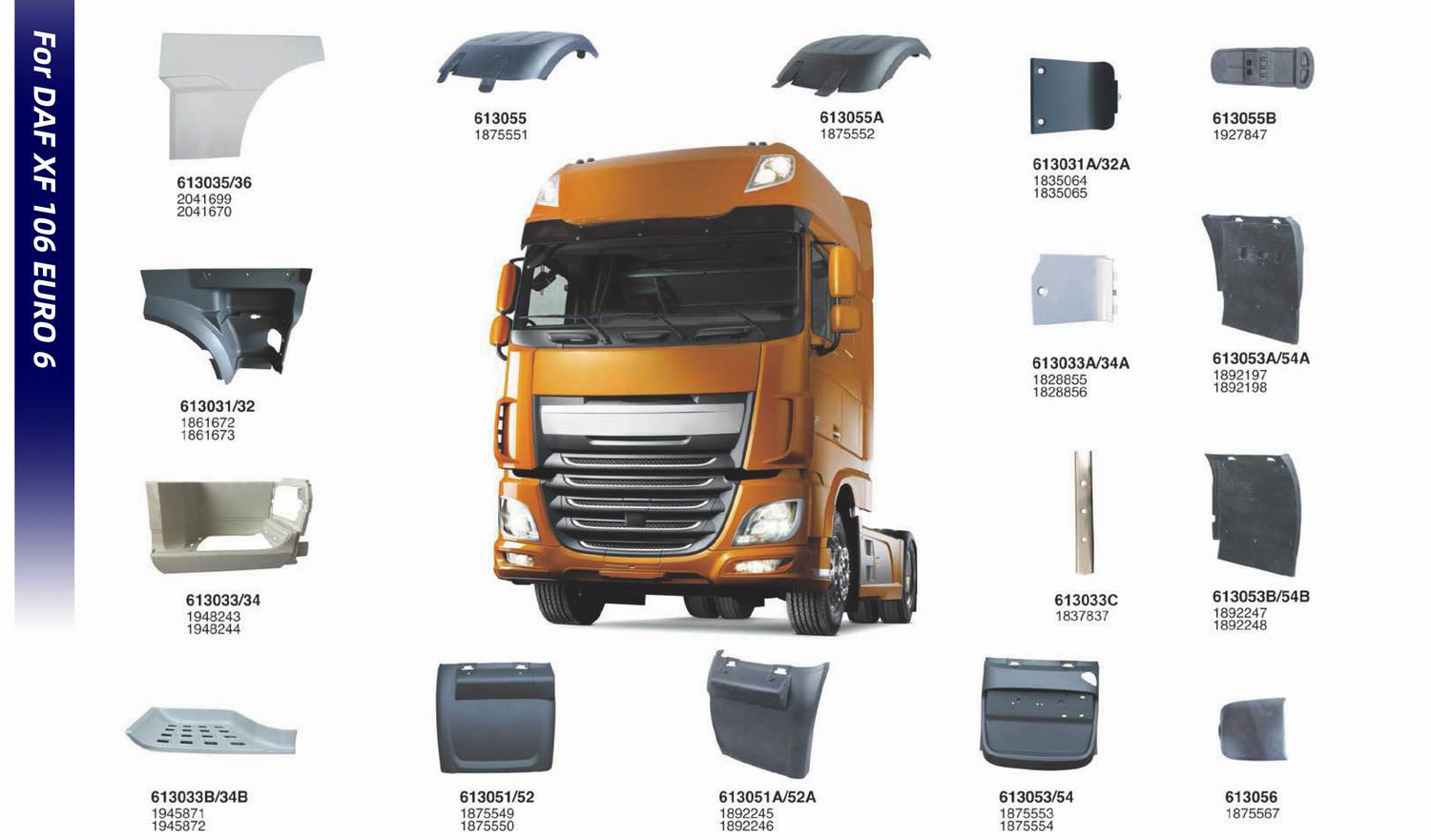 Кузовные детали для грузовых автомобилей DAF-T (3)