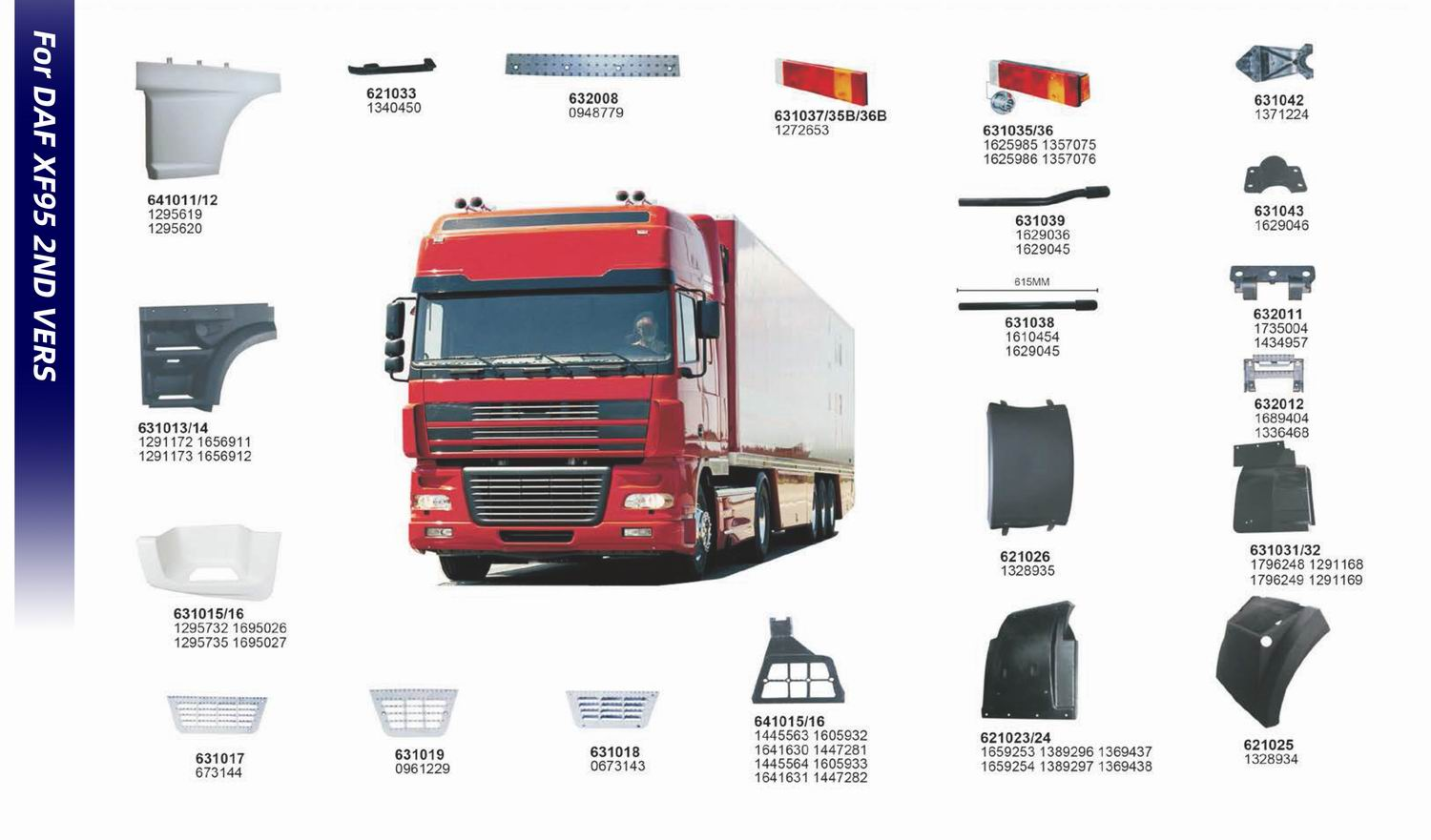 Кузовные детали для грузовых автомобилей DAF-T (5)