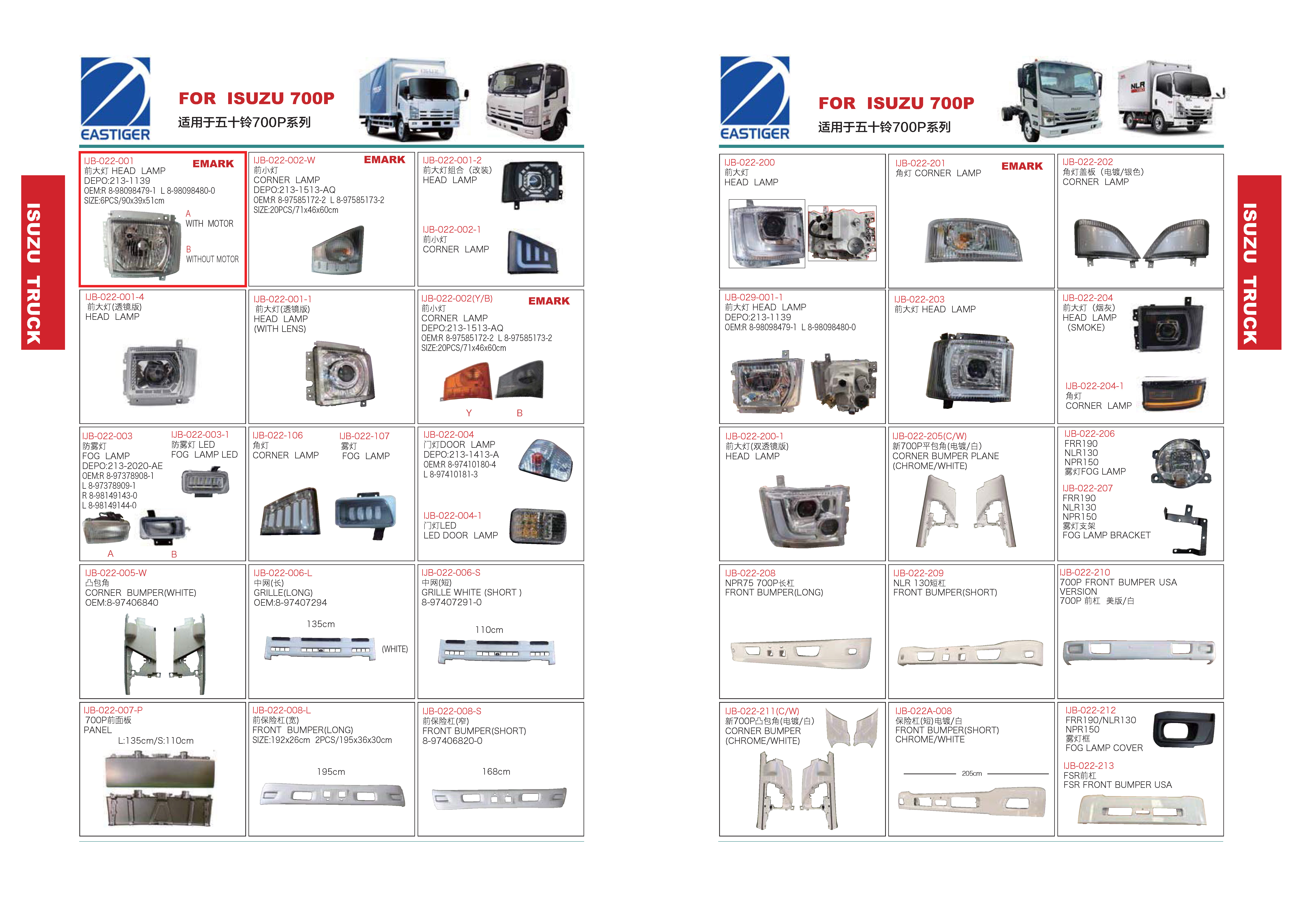 Кузовные детали для грузовых автомобилей ISUZU-T (3)