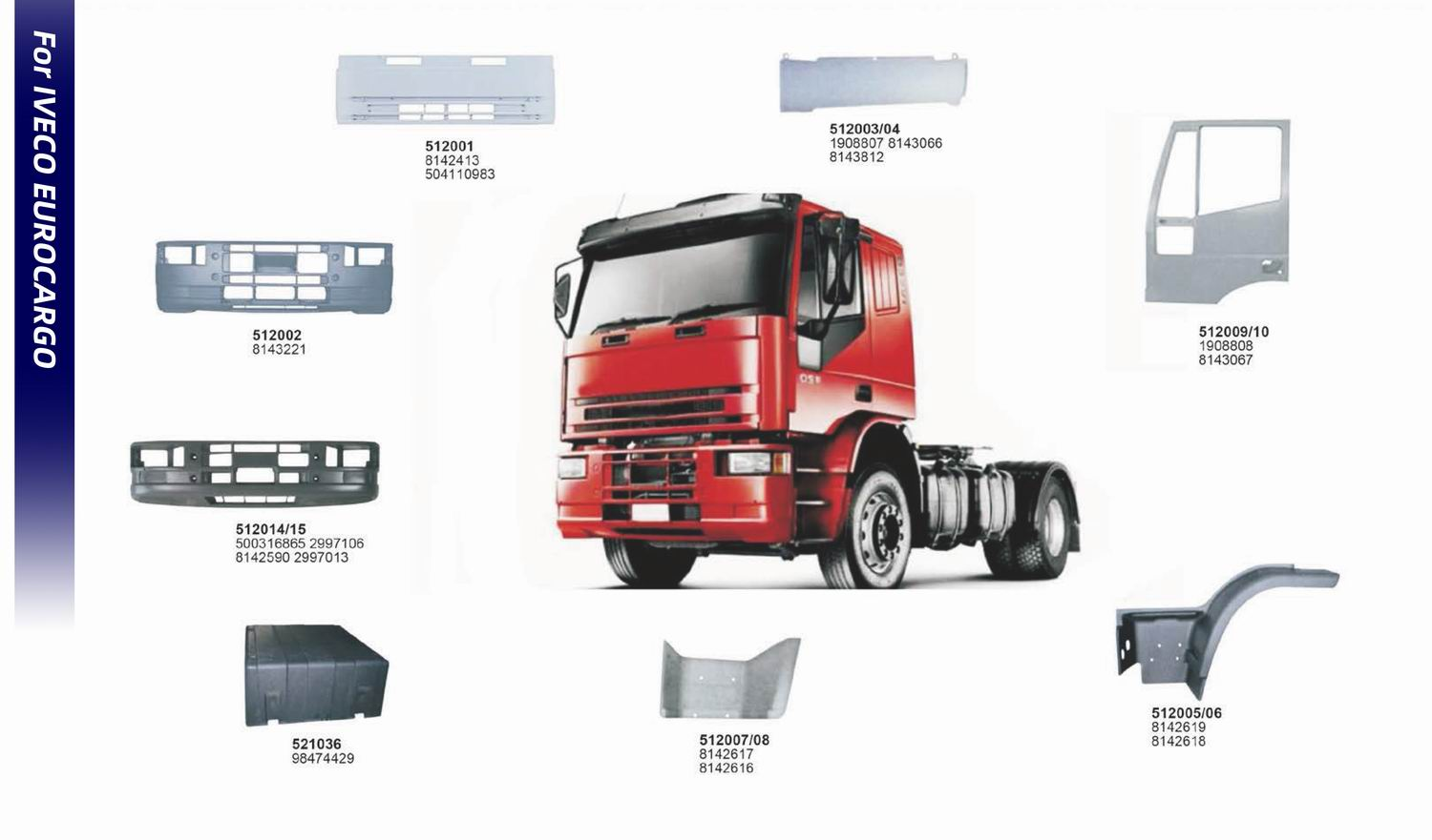 Кузовные детали для грузовых автомобилей IVECO-T (6) Кузовные детали для грузовых автомобилей IVECO-T (6)