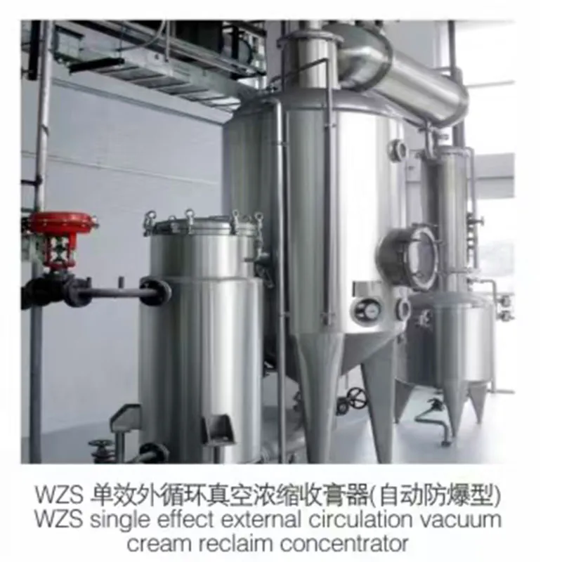 Вакуум-концентрирующий аппарат с внешней циркуляцией и одним эффектом серии WZ