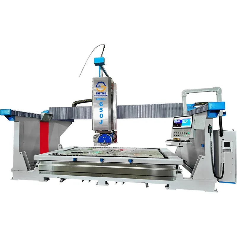 Пятиосевой мостовой гидроабразивный станок с ЧПУ для резки камня HKNC-650J