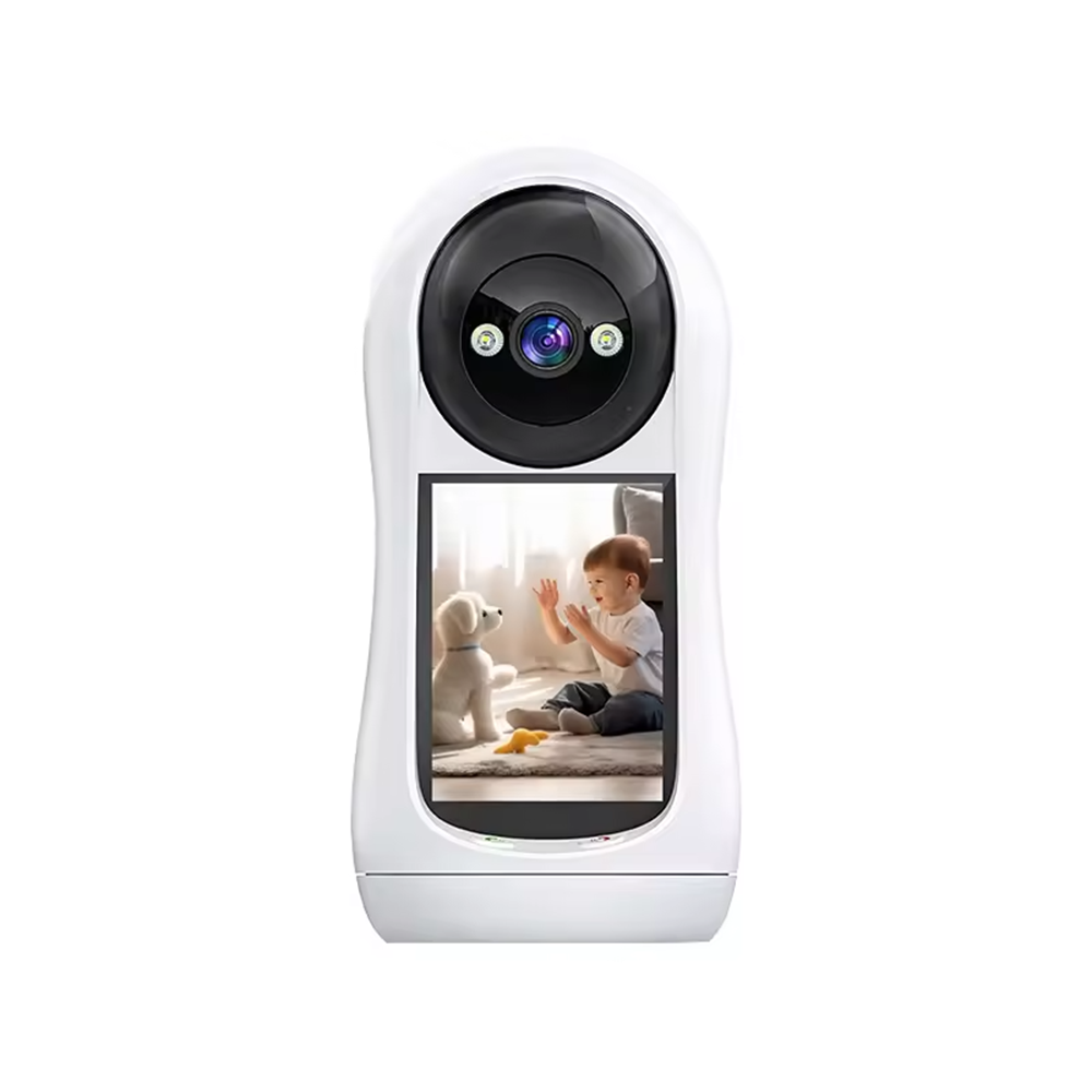 2025 Icsee 22025 Icsee 2MP WiFi-камера для наблюдения за младенцами с 2,8-дюймовым экраном, видеосвязью и домофоном. Интеллектуальная 2-мегапиксельная камера для безопасности младенцев.