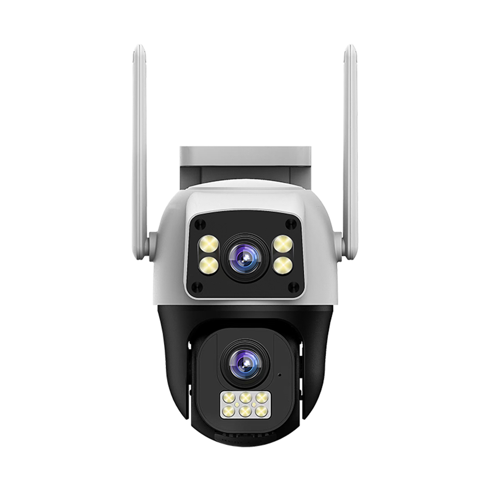 ICsee 600-мегапиксельная наружная WiFi-камера с двумя объективами CCTV WiFi с двумя шаровыми камерами, беспроводная IP-камера с двумя объективами PTZ, сетевая IP-камера