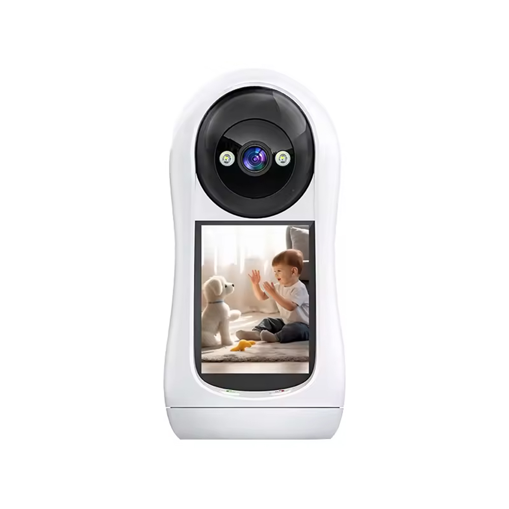 Icsee 2MP WiFi-камера для наблюдения за младенцами с 2,8-дюймовым экраном, видеосвязью и домофоном. Интеллектуальная 2-мегапиксельная камера для безопасности младенцев.