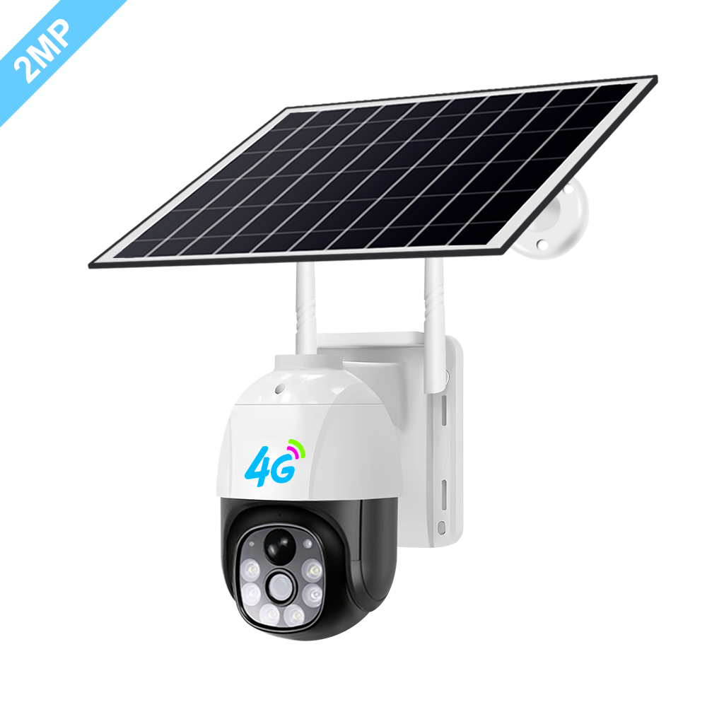 V380 3MP 4G Солнечная батарея с поворотным механизмом 3MP Наружная 4G Солнечная водонепроницаемая цветная камера видеонаблюдения