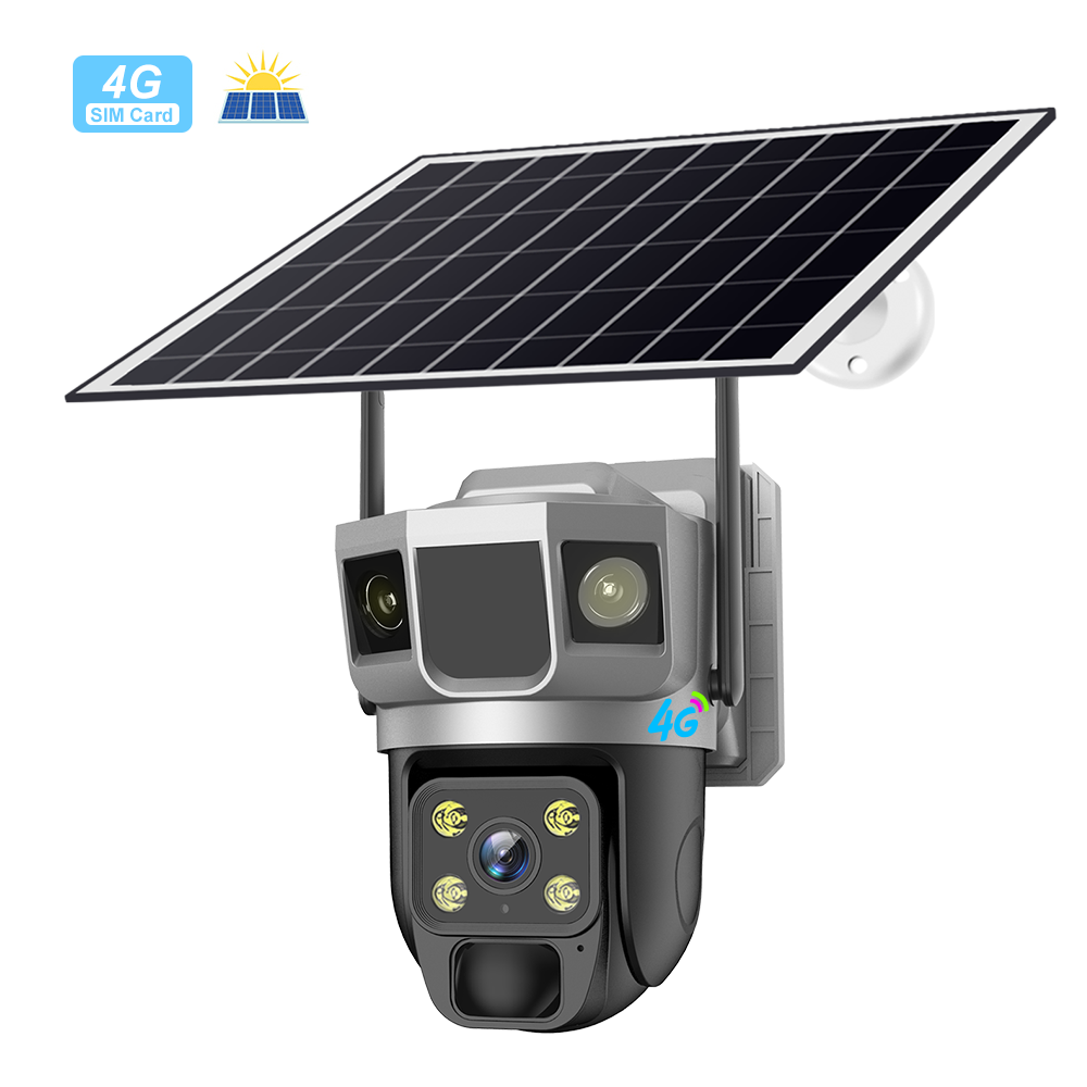 V380 AOV Солнечная 4G-камера для наружного наблюдения, круглосуточная работа от аккумулятора, 3 Мп 4G-камера для наружного наблюдения с солнечной батареей и поворотным кронштейном