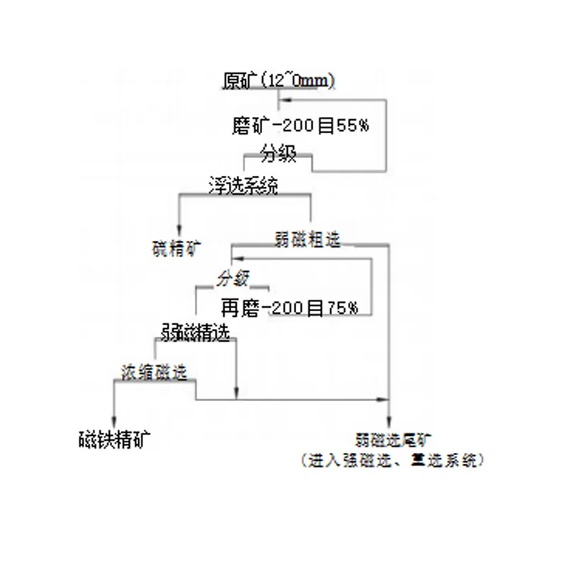 Испытание по снижению содержания серы в магнитном концентрате из рудника железорудного месторождения Луохе, Мааншаньская железо-сталелитейная компания