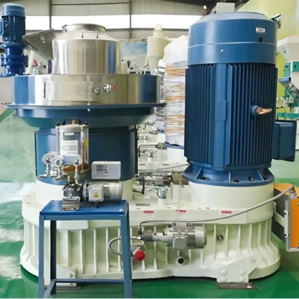 Двухстоечный кольцевой гранулятор для биомассы с вертикальной матрицей