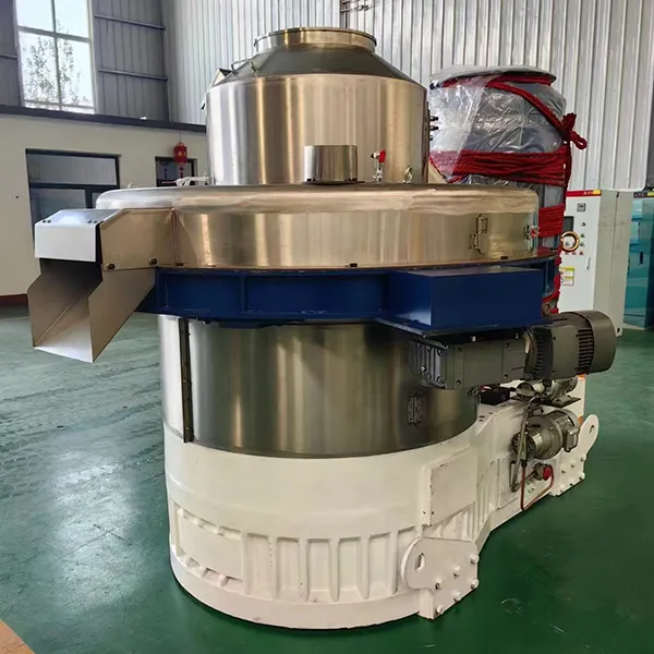 Двухстоечный кольцевой гранулятор для биомассы с вертикальной матрицей