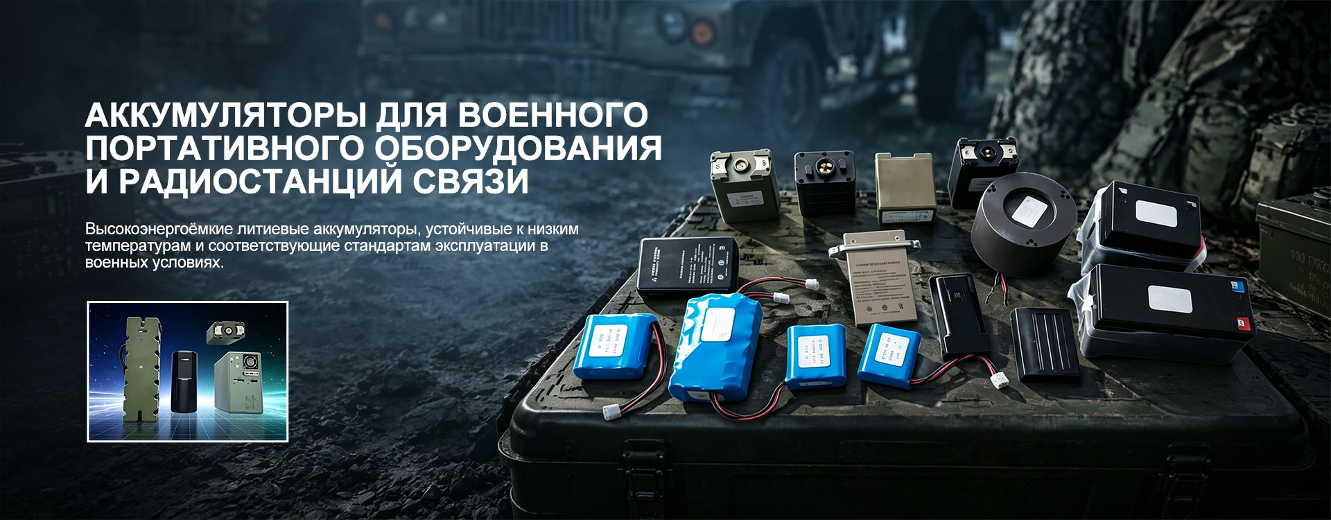 Военные портативные аккумуляторы и аккумуляторы для радиостанций связи banner1(4)