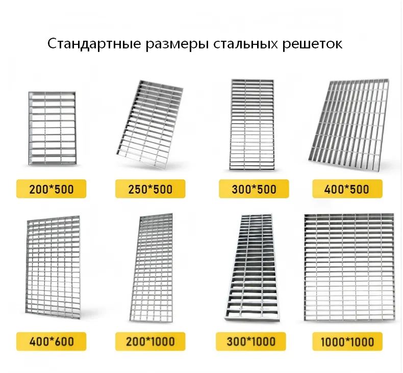 Габариты стальных решеток