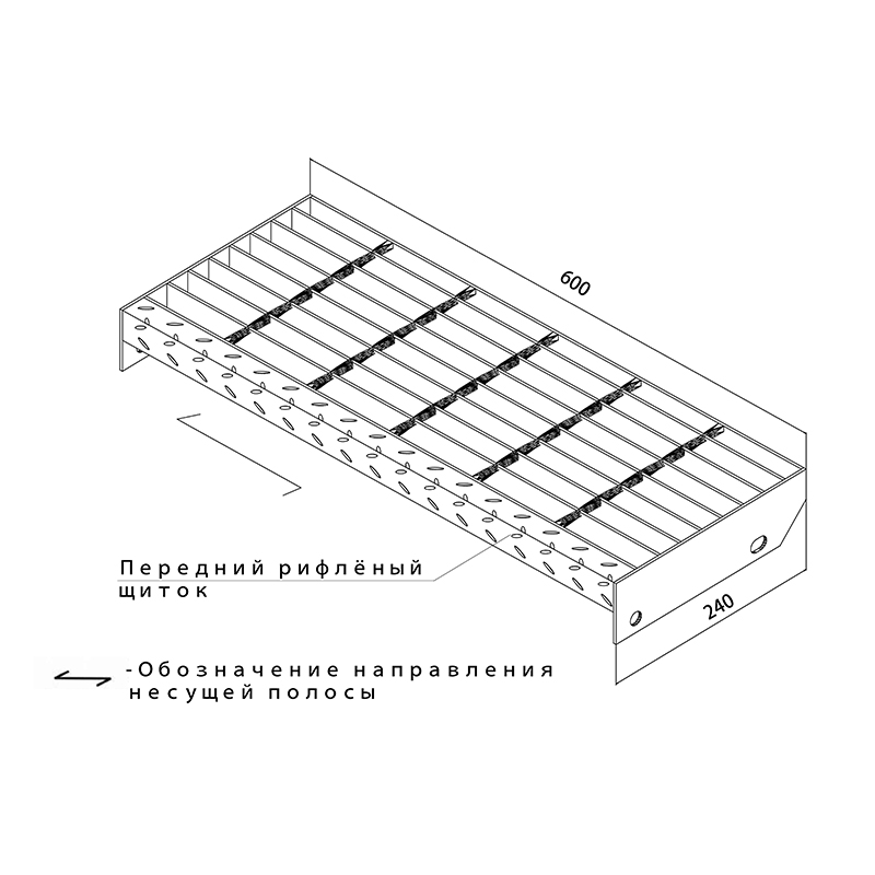 Ступенчатые стальные решетки