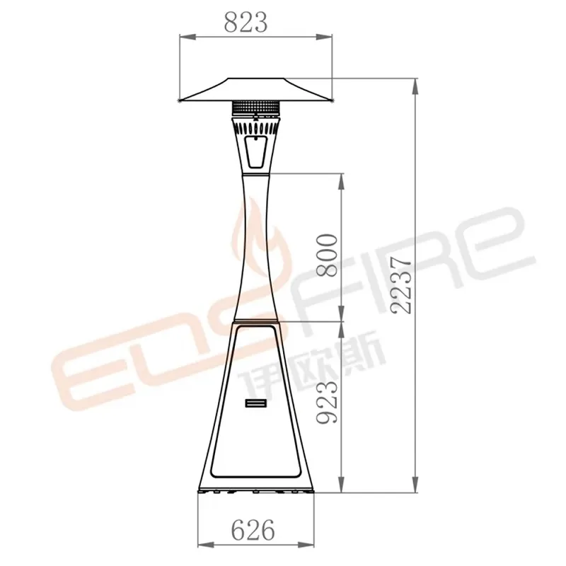 GPH-W001Газовый обогреватель для патио грибного типа 10 кВт