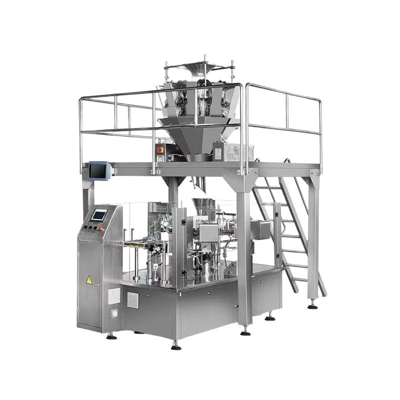 Полностью автоматическая машина для упаковки гранулированных продуктов с подачей готовых мешков