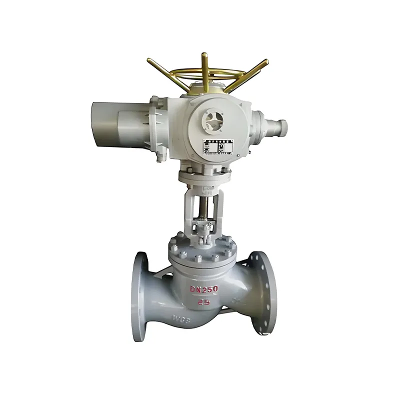 Клапан запорный с электроприводом