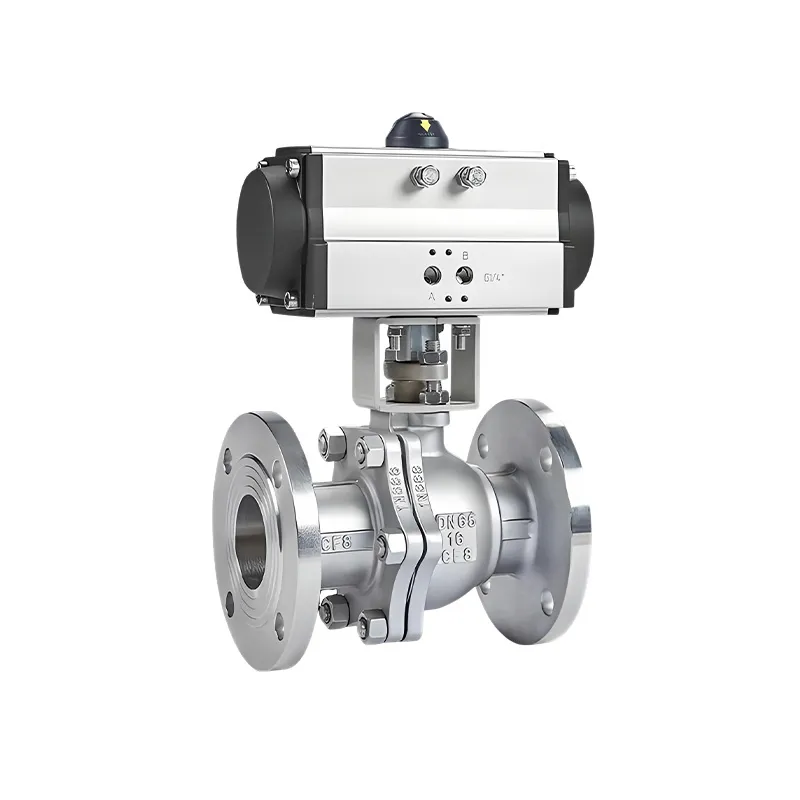 Кран шаровой с пневмоприводом